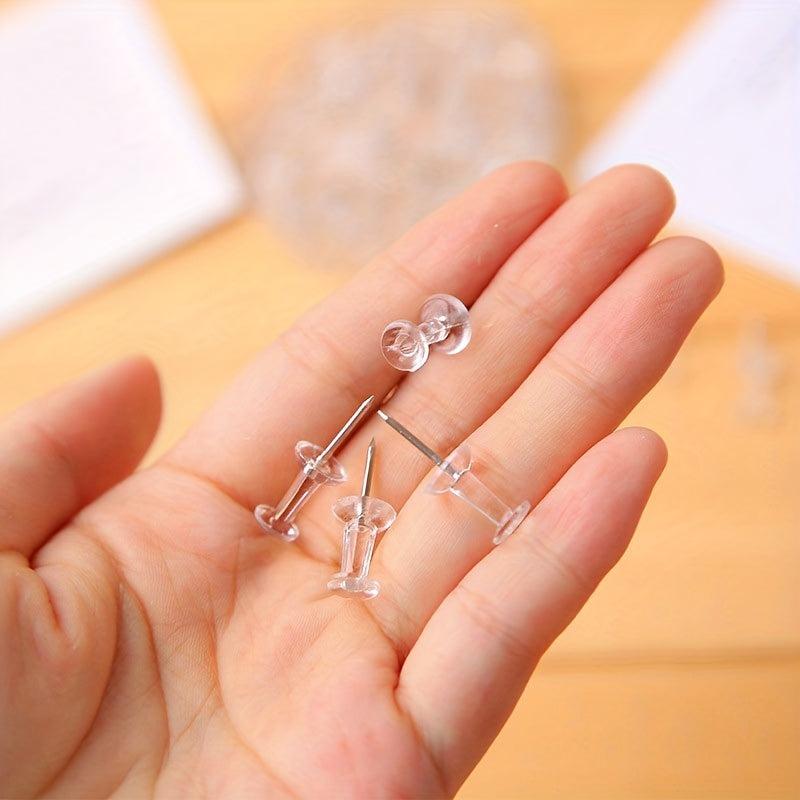 Transparent I shaped Nails Boxed With 100 Pieces