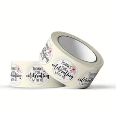 1 Roll Thank You Seal Round Sticker