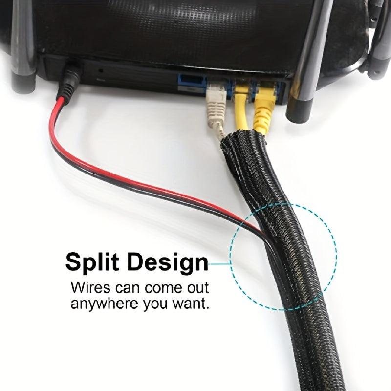204pcs Cable Management Kit for Home - Sleeves, Clips, Ties