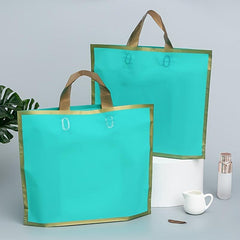 5pcs Light Green PVC Satchel Gift Bag 11.8 x9.8
