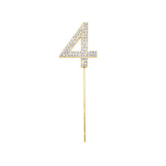 Glitter Number Cake Toppers Baby Shower Birthday Wedding Decoration