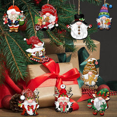 24pcs Christmas Dwarf Wooden Decorations Party Home Tree Ornaments Decor