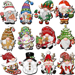 24pcs Christmas Dwarf Wooden Decorations Party Home Tree Ornaments Decor