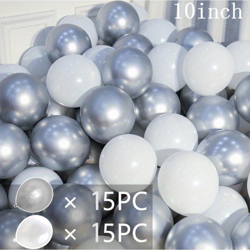 30pcs 10in Metal Latex Confetti Balloons Matte Helium Globos Party Decor
