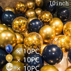 30pcs 10in Metal Latex Confetti Balloons Matte Helium Globos Party Decor