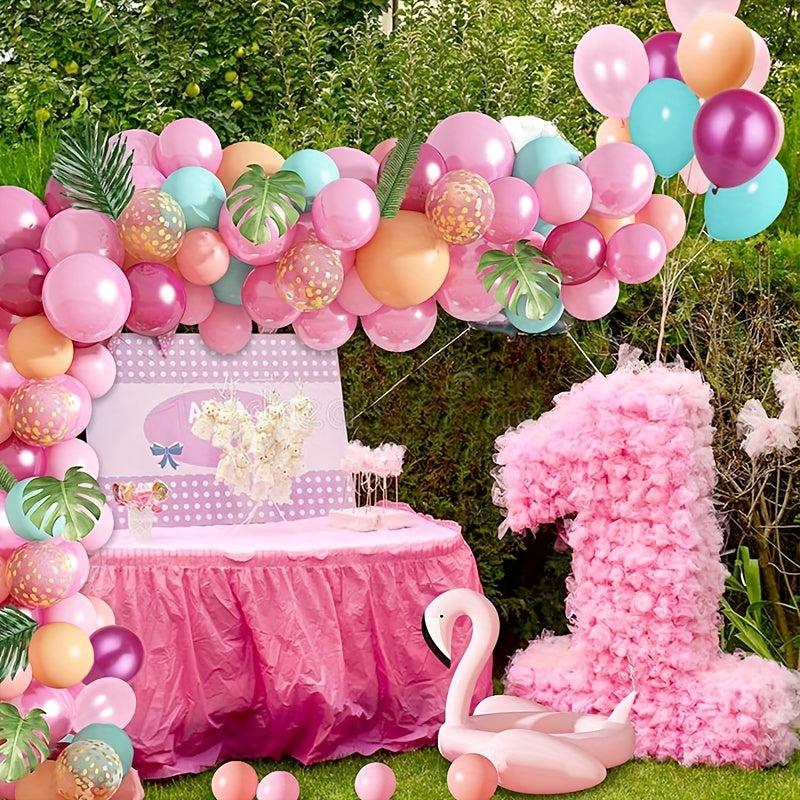 Hawaiian Flamingo Balloon Chain Set - Summer Party Supplies