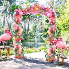 Hawaiian Flamingo Balloon Chain Set - Summer Party Supplies