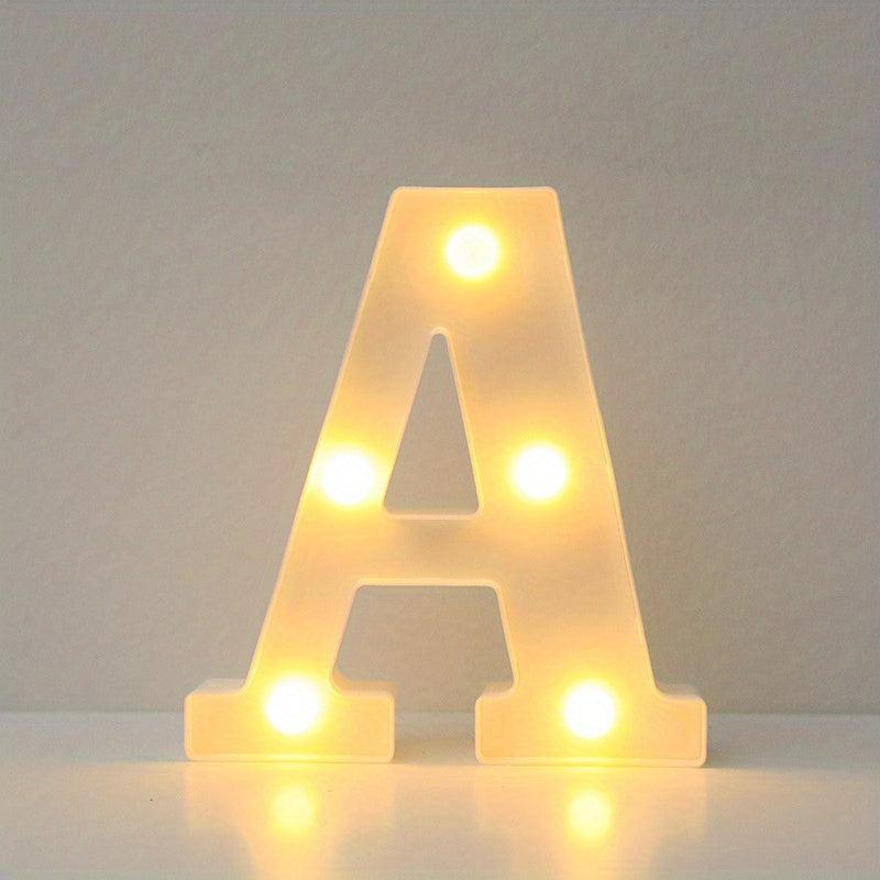 1pc LED Alphabet Light A - Birthday Wedding Christmas Gift Party Decoration
