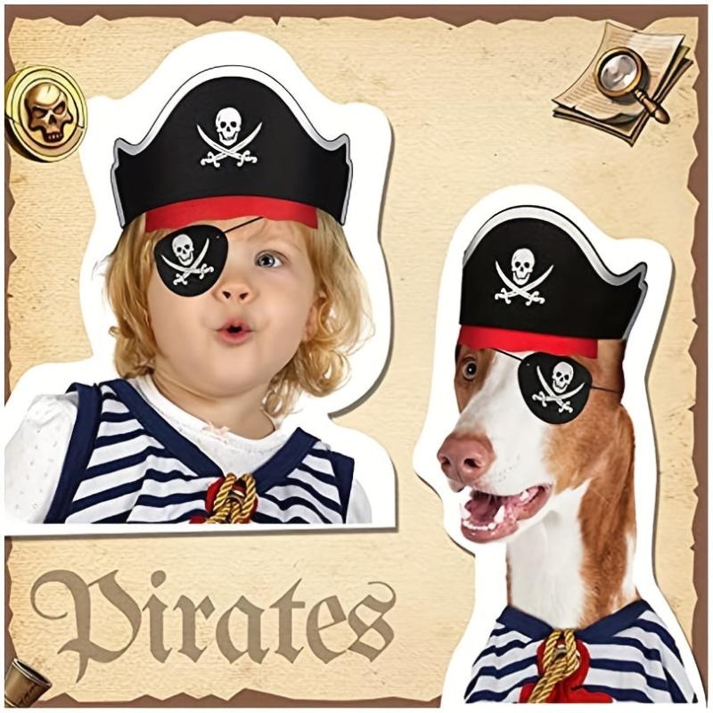 Pirate Party Favors Set - Hat, Eye Patch, Swords