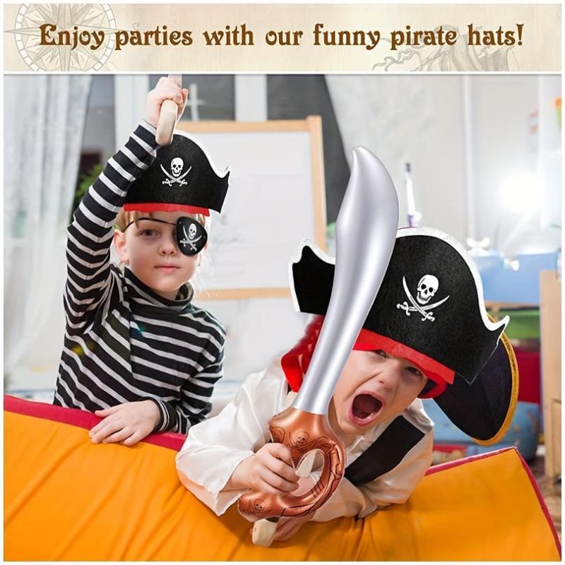 Pirate Party Favors Set - Hat, Eye Patch, Swords
