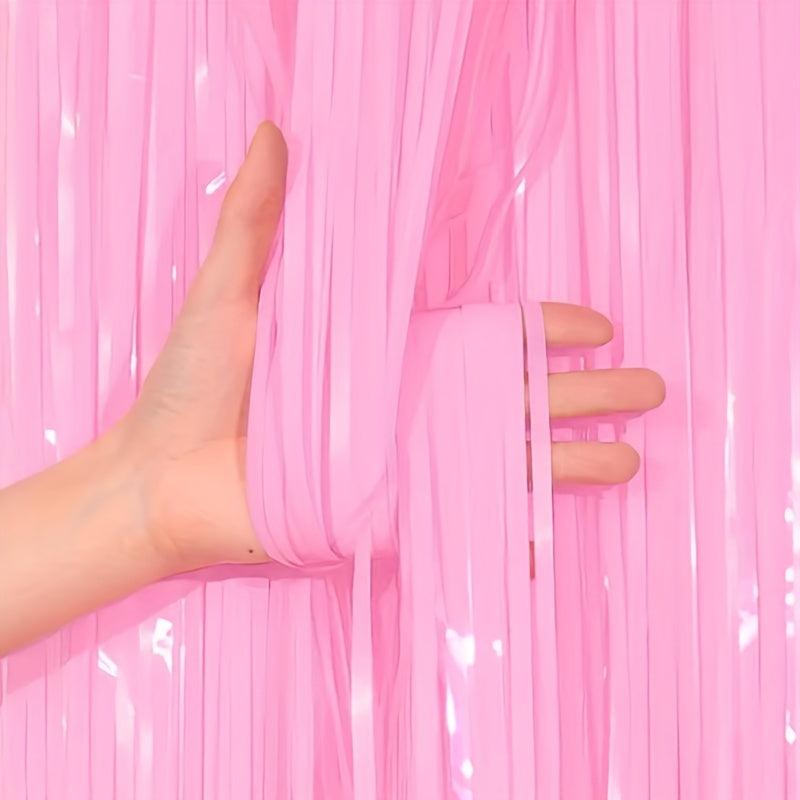 Macaron Pink Rain Curtain Party Background Decoration