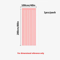 Macaron Pink Rain Curtain Party Background Decoration