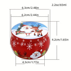 4pcs Christmas Candy Box Small Iron Box Storage Tin