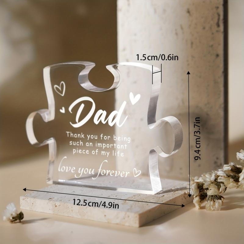 Acrylic Thank You Puzzle Plaque Appreciation Desk Decor