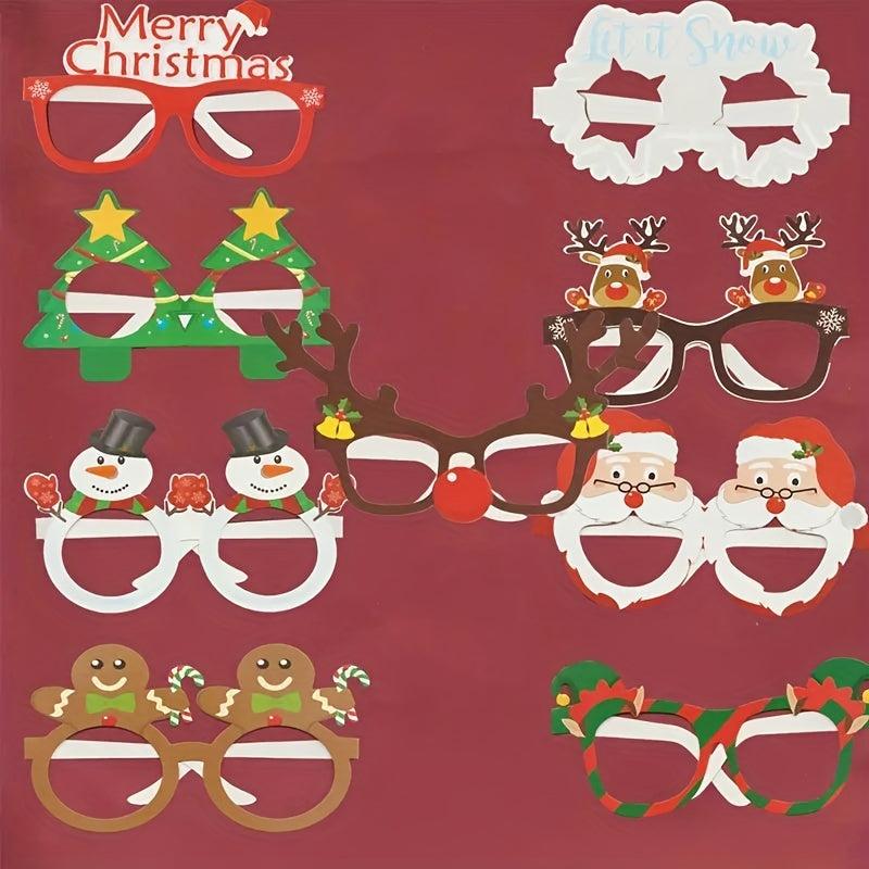 9pcs Festive Glasses for Christmas Birthdays Weddings and Parties