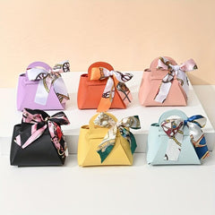 6pcs Leather Gift Bags Wedding Favour Distributions Bags