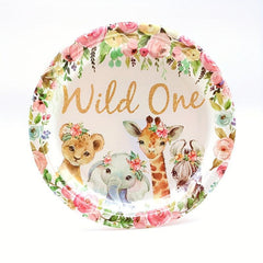 Wild One Birthday Party Supplies 8 Plates 20 Napkin Jungle Safari Animals
