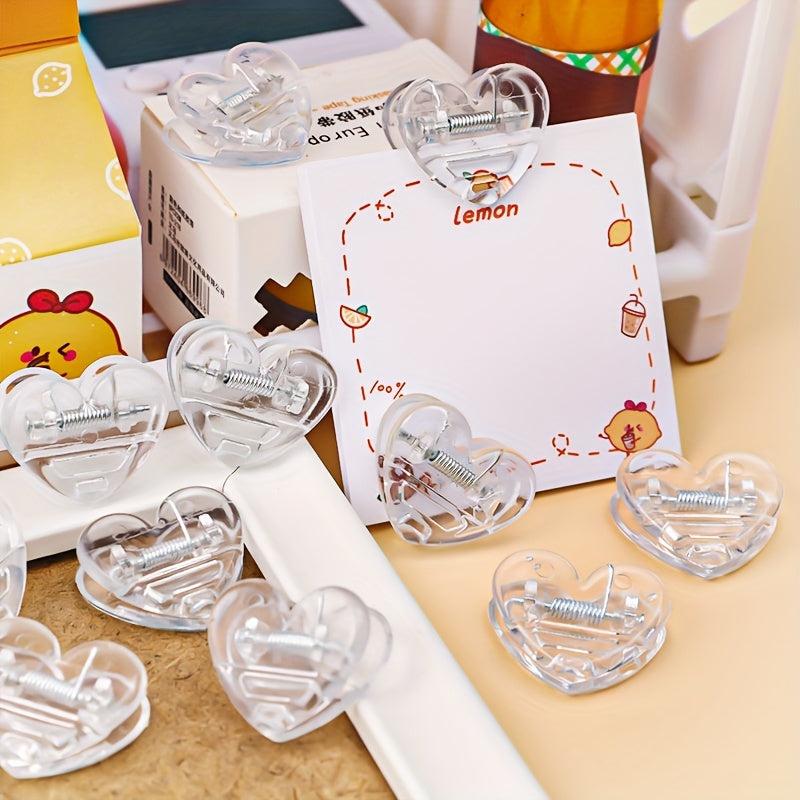 Girl Love Heart Mini Decoration Photo Clip Student Test Paper Folder