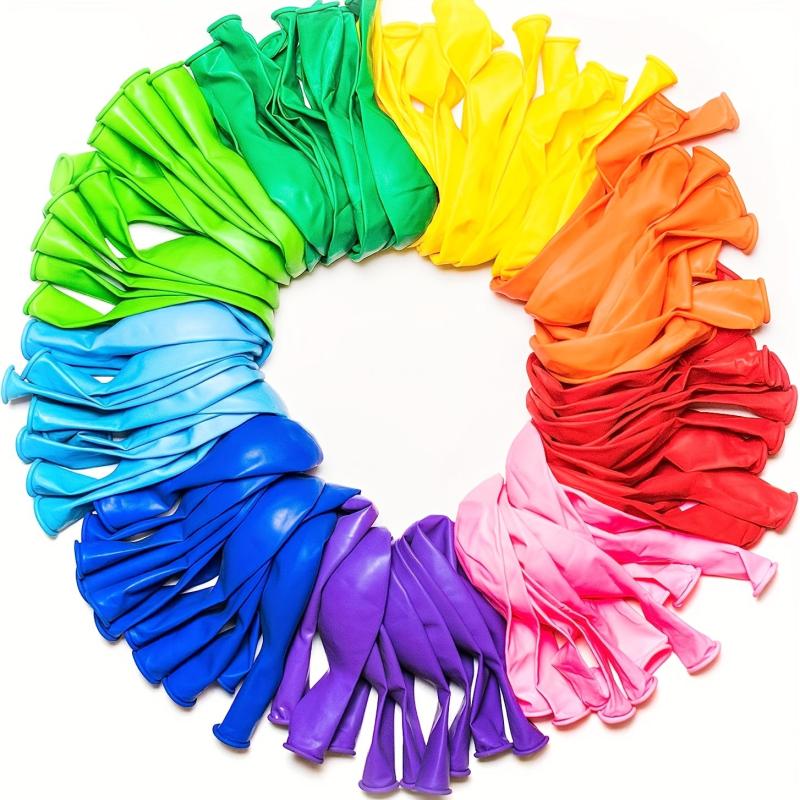 120pcs 30 48 Cm Colorful Rainbow Latex Balloons for Parties & Weddings