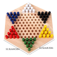 Educational Chinese Chess Game Set for Kids Wooden Checkers and Chess