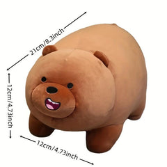 Cuddly Nude Bear Pillow Doll for Sleeping & Gifting