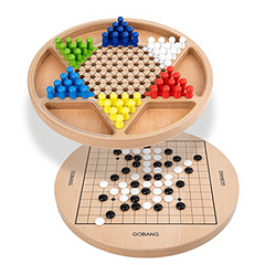 Chinese Checkers & Gobang 2 In 1 Board Game
