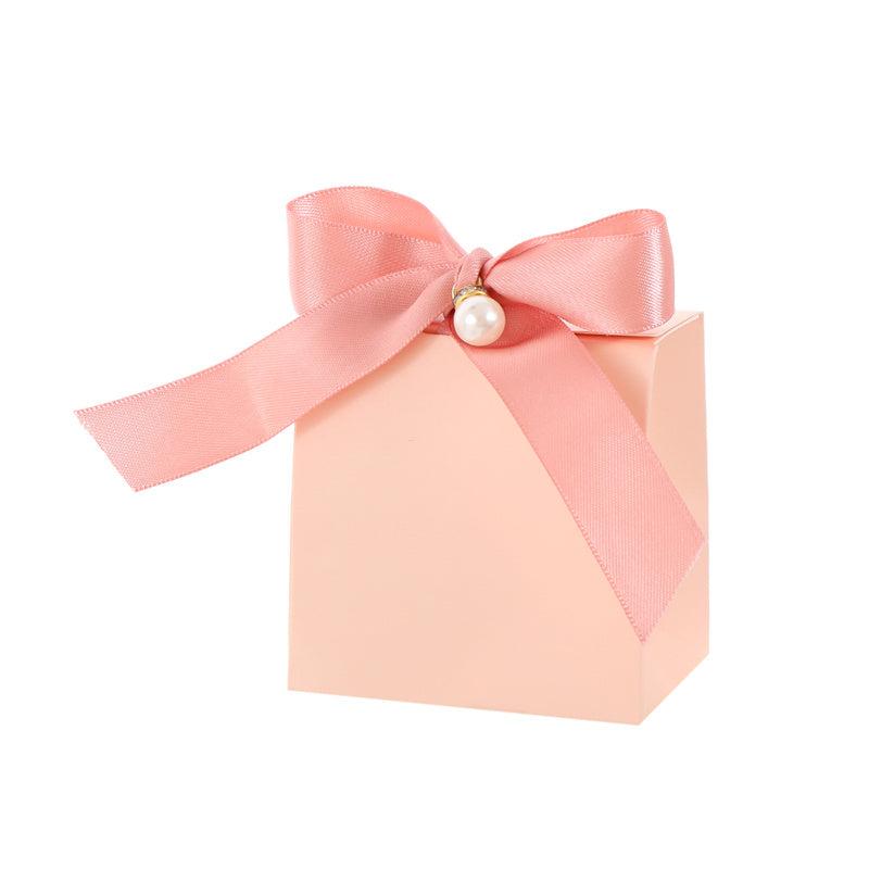 50pcs Solid Candy Box Small Gift Packaging Box With Ribbon - Party Favor