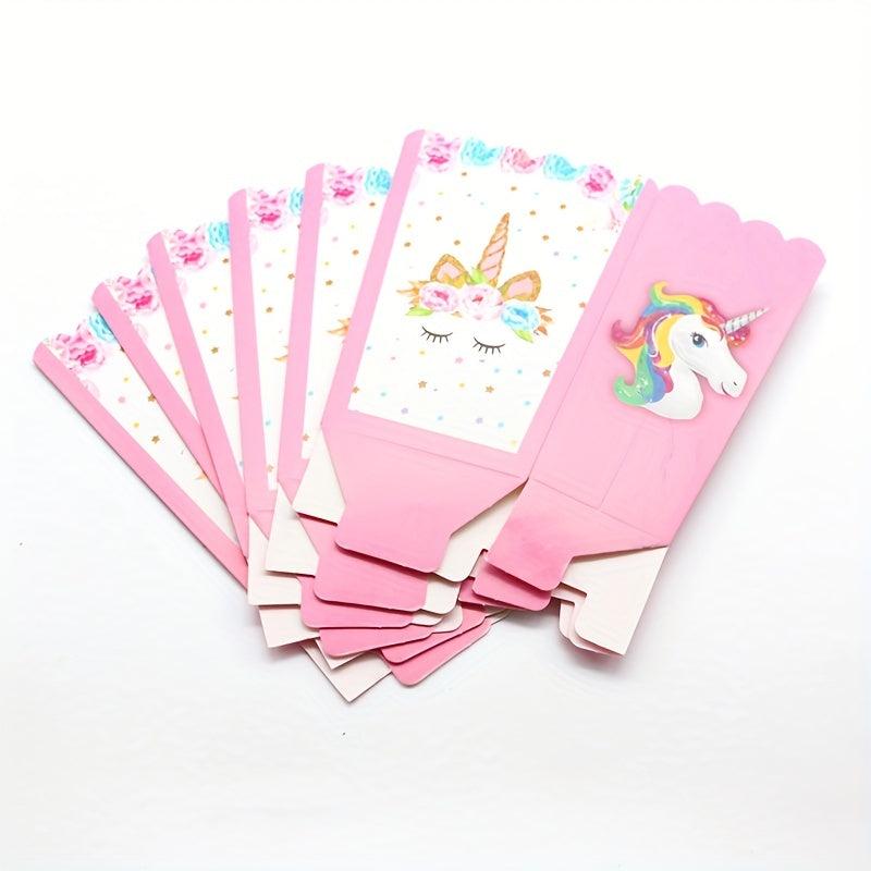 12pcs Unicorn Popcorn Box Treat Container