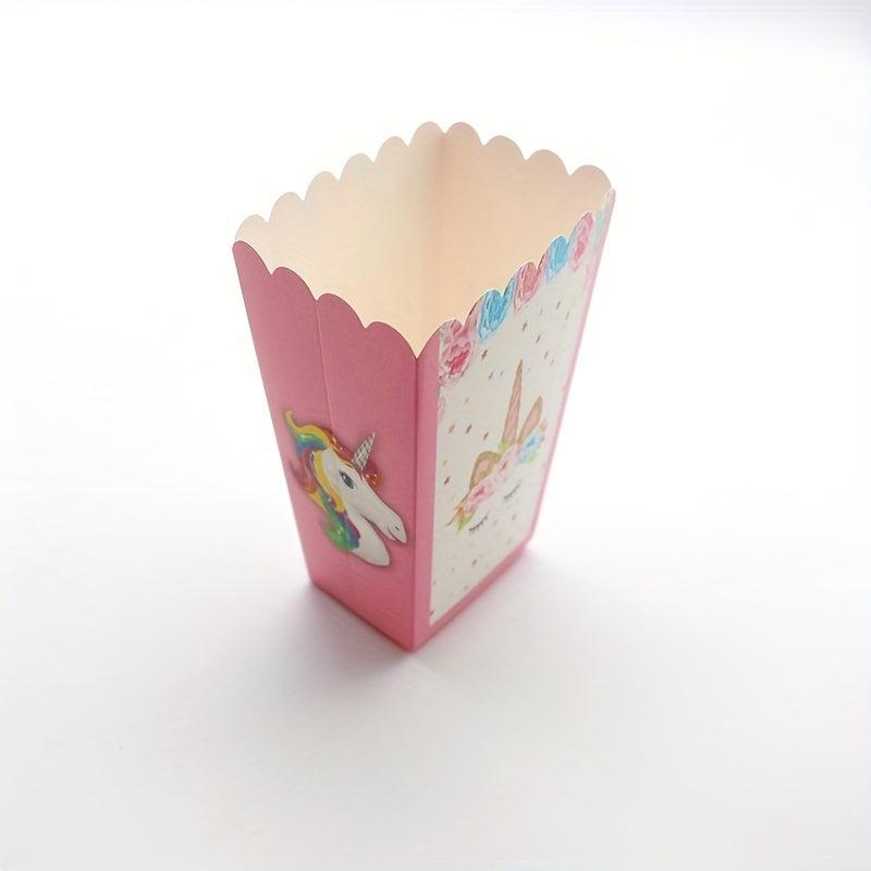 12pcs Unicorn Popcorn Box Treat Container