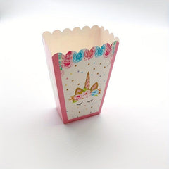 12pcs Unicorn Popcorn Box Treat Container