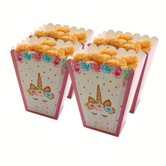 12pcs Unicorn Popcorn Box Treat Container