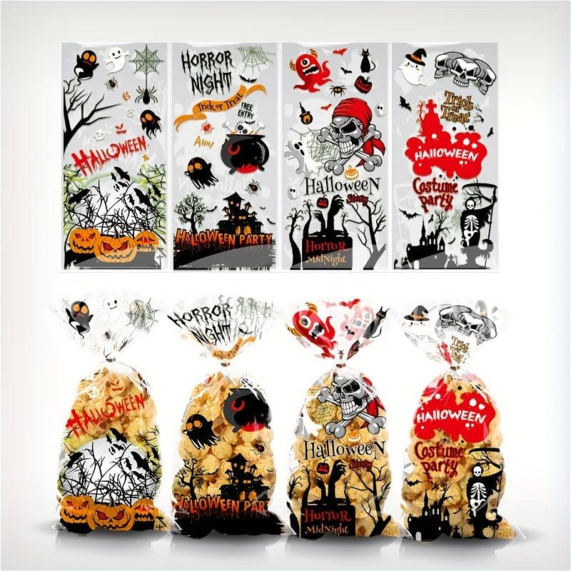 50pcs Halloween Candy Bag Small Gift Bag for Chewing Candy and DIY Baking