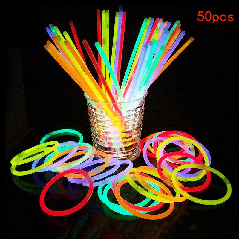 50Pcs Glow Stick Neon Necklace Bracelets Party Light For Wedding Festive