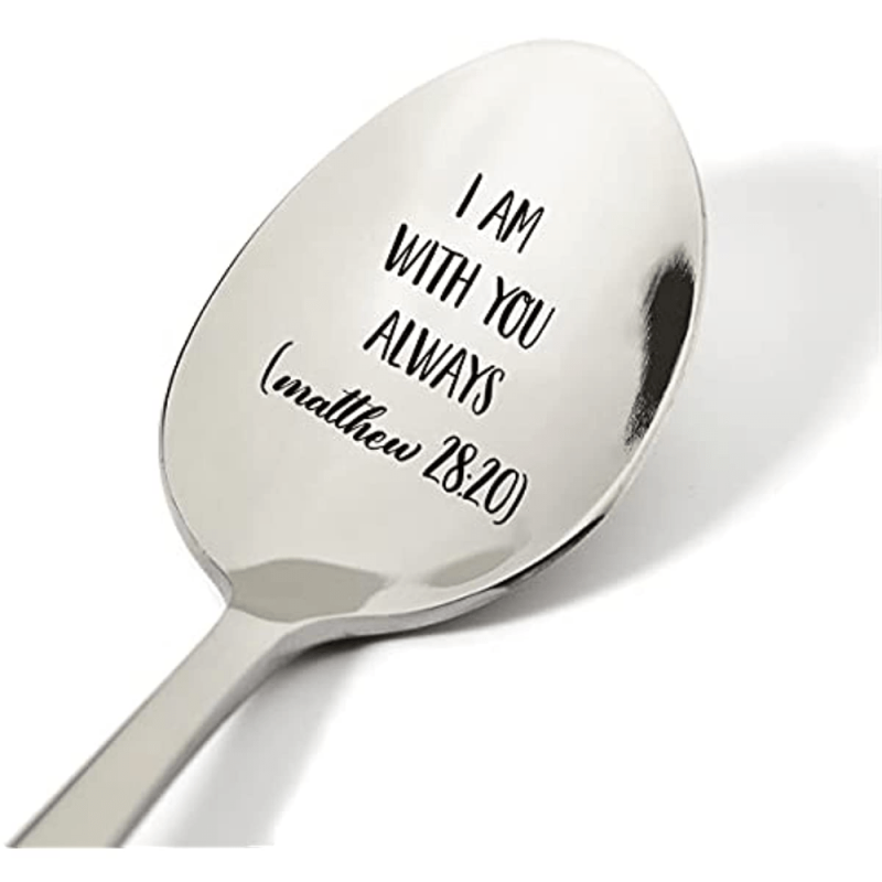 Inspirational Bible Quotes Engraved Stainless Steel Spoon
