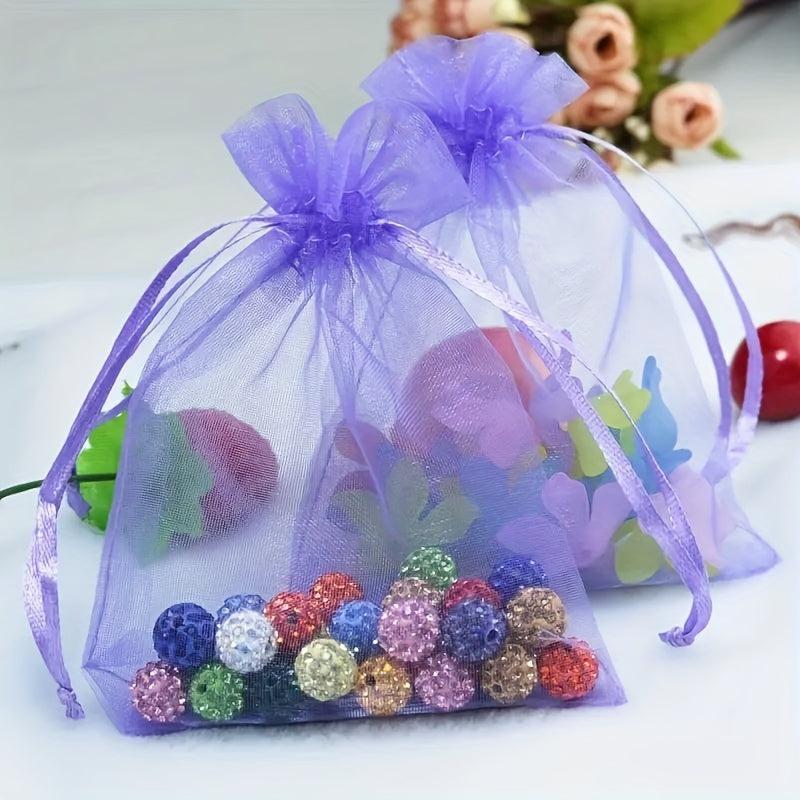 100 Organza Jewelry Bags Wedding Party Gift Candy Fruit Insect Mesh Pouch