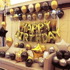 Golden Aluminum Film Balloons for Birthdays Anniversaries Party Decorations