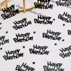 Happy Birthday Drilling Confetti Desktop Sanding Decoration
