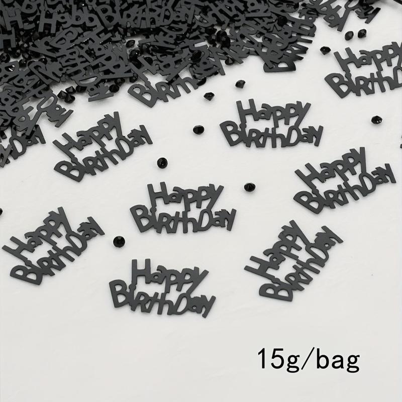 Happy Birthday Drilling Confetti Desktop Sanding Decoration