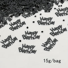 Happy Birthday Drilling Confetti Desktop Sanding Decoration