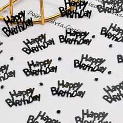 Happy Birthday Drilling Confetti Desktop Sanding Decoration