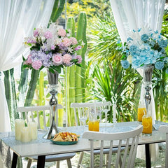 2pcs 22inch Silvery Trumpet Vases Wedding Centerpieces