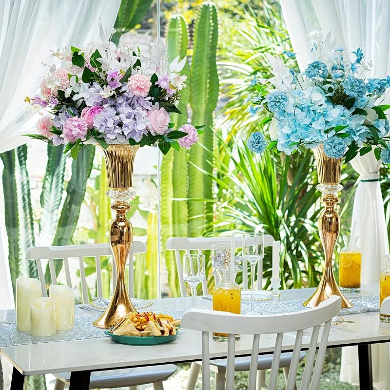 2pcs 22inch Silvery Trumpet Vases Wedding Centerpieces