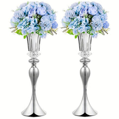 2pcs 22inch Silvery Trumpet Vases Wedding Centerpieces