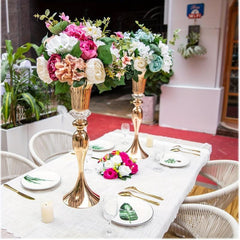 2pcs 22inch Silvery Trumpet Vases Wedding Centerpieces