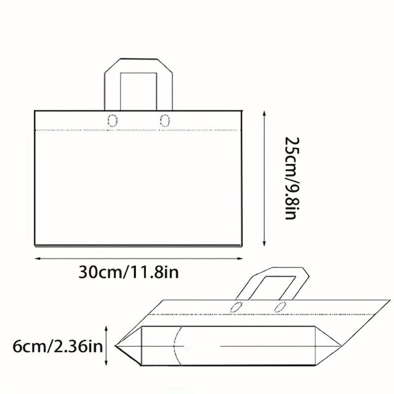 5pcs Printed Pen Painting Leaf Plastic Tote Bag