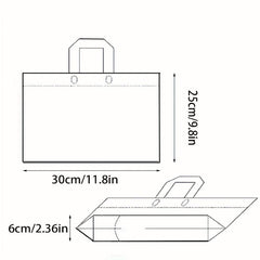 5pcs Printed Pen Painting Leaf Plastic Tote Bag