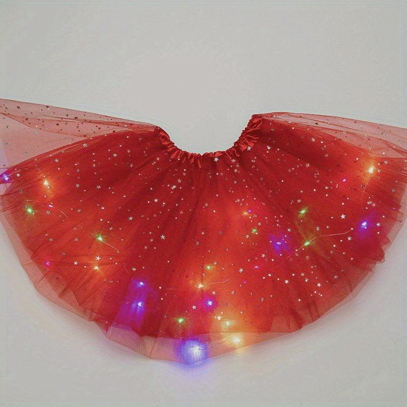 LED Tutu Skirt & Headband Set for Fairy Costume Dance
