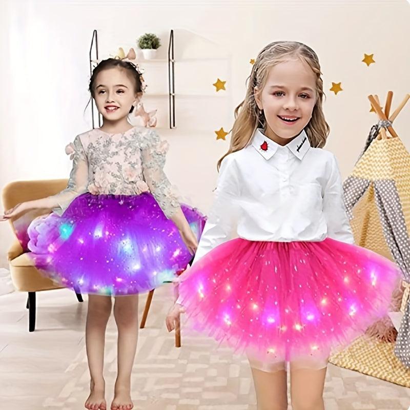 LED Tutu Skirt & Headband Set for Fairy Costume Dance