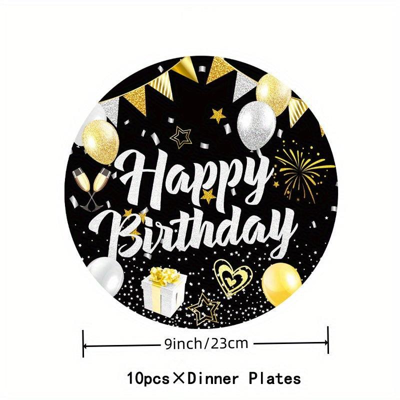 Rose Golden Party Supplies Set - Plates, Cups, Napkins, Tablecloths