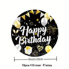 Rose Golden Party Supplies Set - Plates, Cups, Napkins, Tablecloths